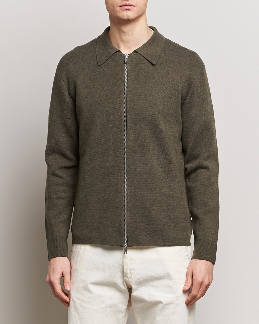 Herr | Tröjor | NN07 | Harald Full Zip Capers Green