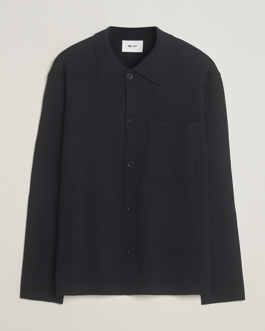 Herr | Tröjor | NN07 | Jonas Cotton/Modal Cardigan Navy Blue