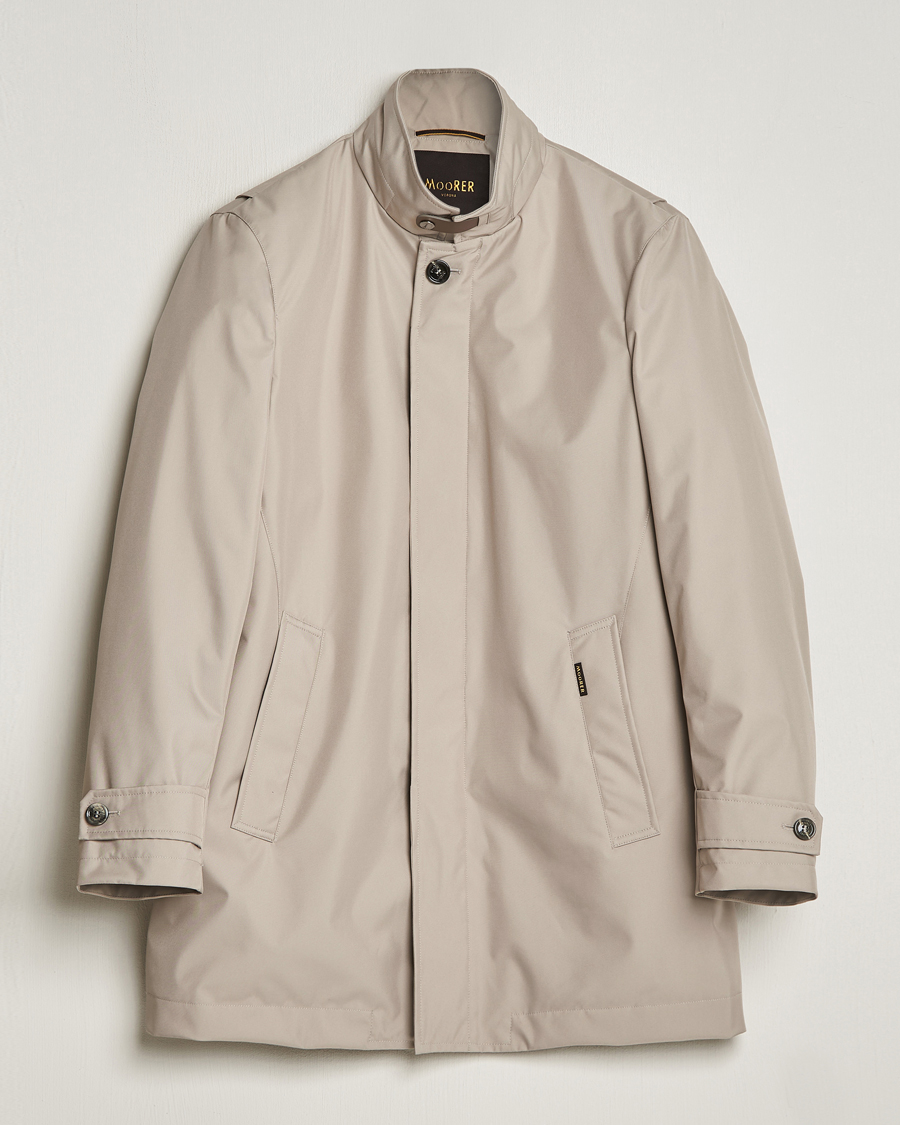 Herr | Jackor | MooRER | Waterproof Car Coat Light Grey