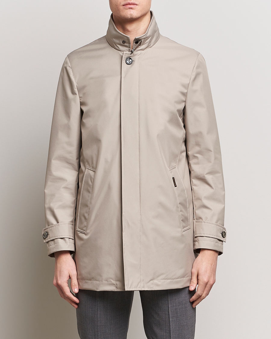 Herr | Avdelningar | MooRER | Waterproof Car Coat Light Grey