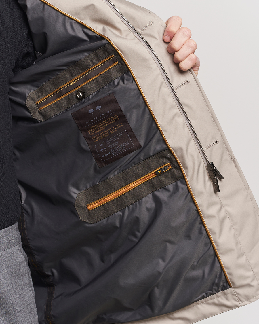 Herr | Jackor | MooRER | Waterproof Car Coat Light Grey