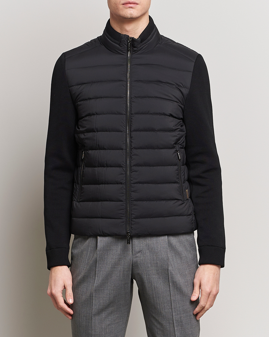 Herr | Dressade jackor | MooRER | Hybrid Padded Jacket Black