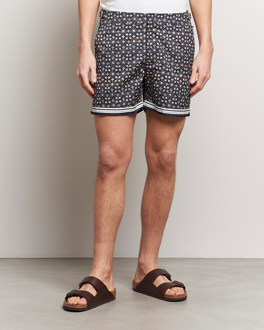 Herr | Badbyxor | Orlebar Brown | Bulldog Fiore Swimshorts Night Iris