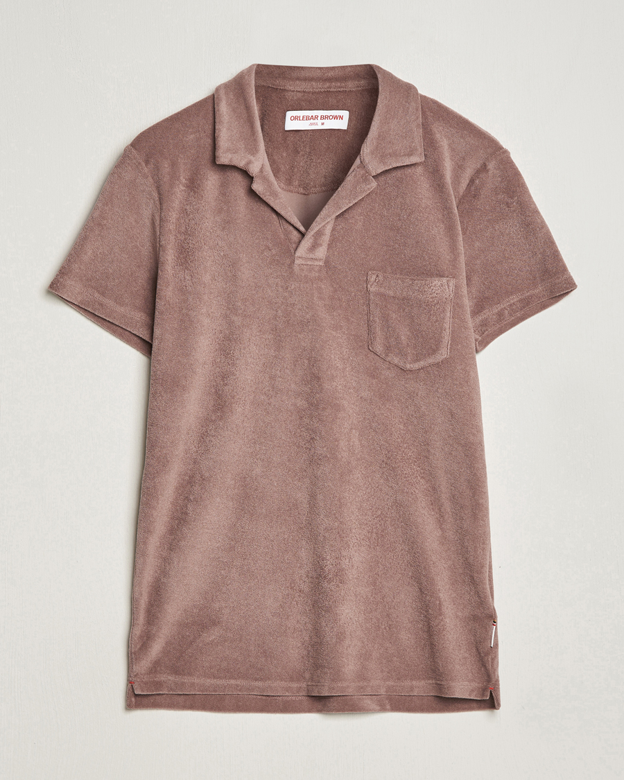 Herr | Pikéer | Orlebar Brown | Terry Polo Plum Wine