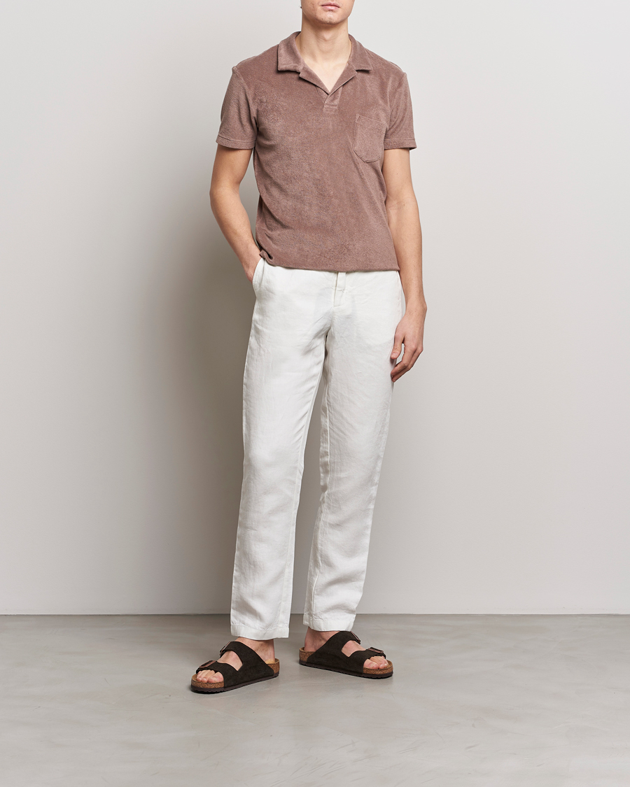 Herr | Pikéer | Orlebar Brown | Terry Polo Plum Wine