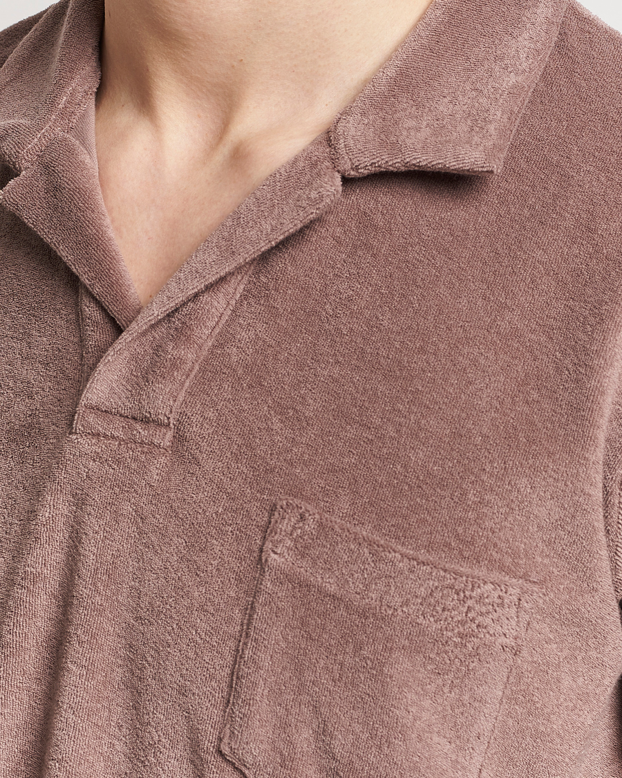 Herr | Pikéer | Orlebar Brown | Terry Polo Plum Wine