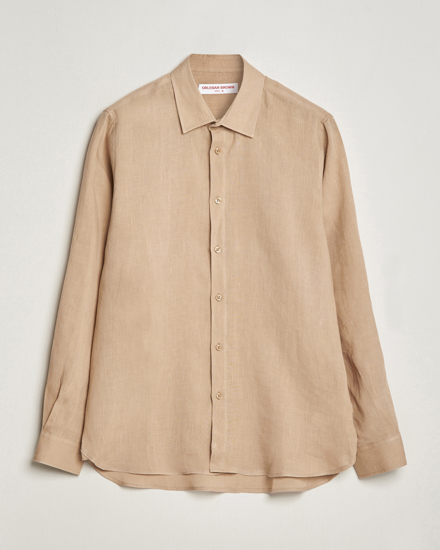 Herr | Skjortor | Orlebar Brown | Justin Linen Shirt Biscuit