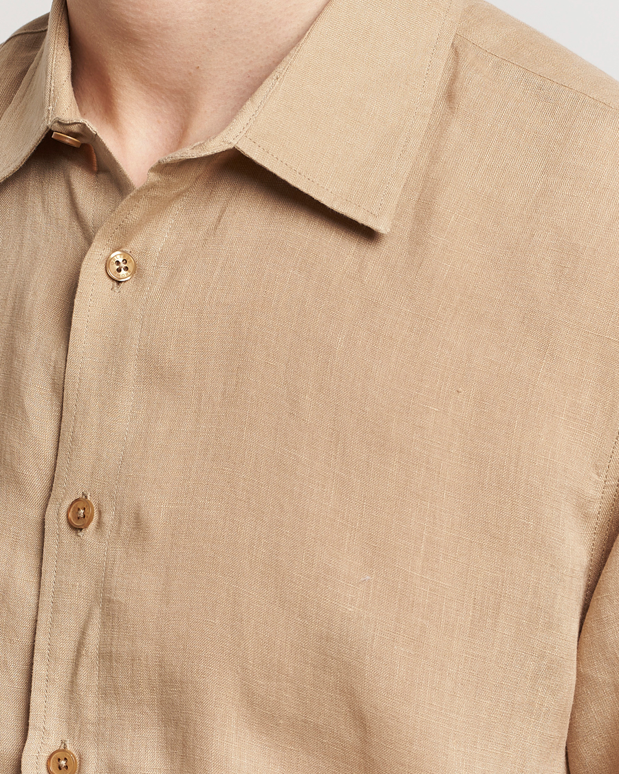 Herr | Skjortor | Orlebar Brown | Justin Linen Shirt Biscuit