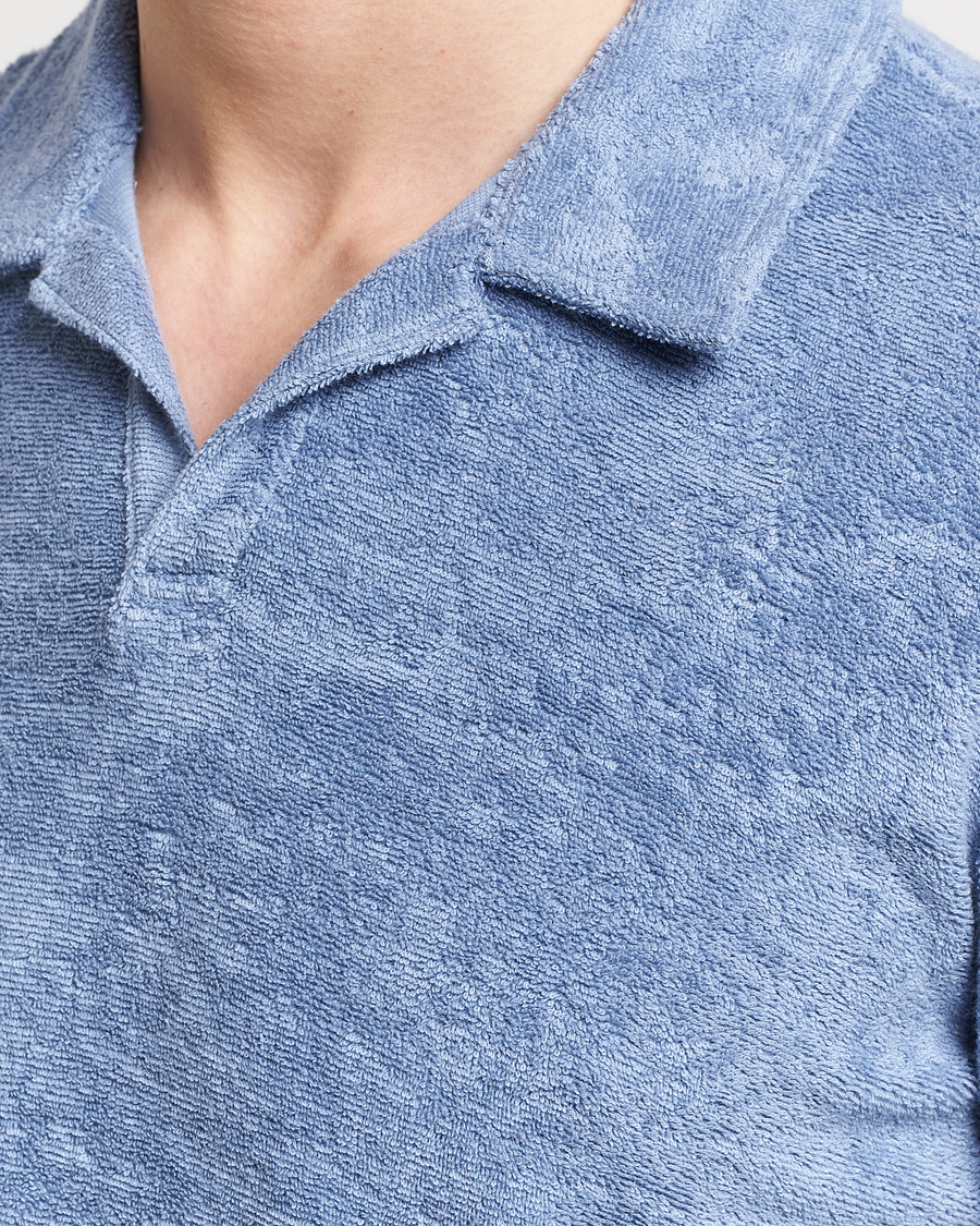 Herr | Tröjor | Orlebar Brown | Santino Organic Cotton Terry Polo Springfield Blue