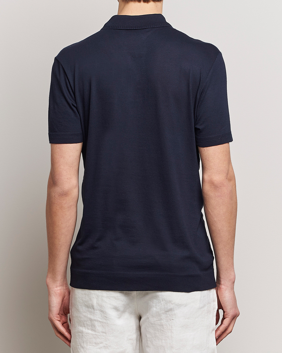 Herr | Pikéer | Orlebar Brown | Jarrett Jaquard Knitted Ribb Polo Night Iris