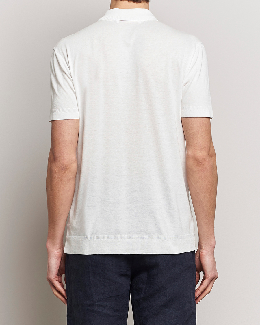 Herr | Pikéer | Orlebar Brown | Jarrett Jaquard Knitted Ribb Polo White