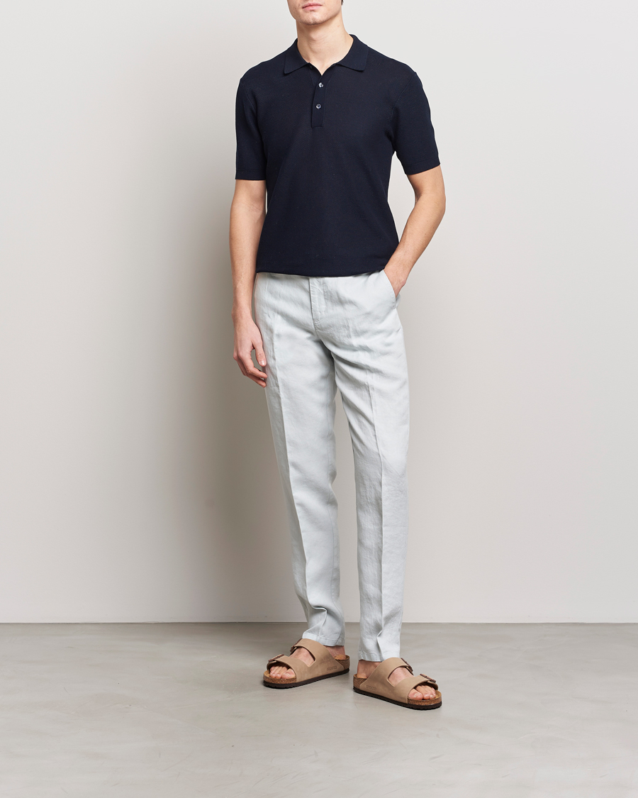 Herr | Byxor | Orlebar Brown | Griffon Linen Trousers White Jade