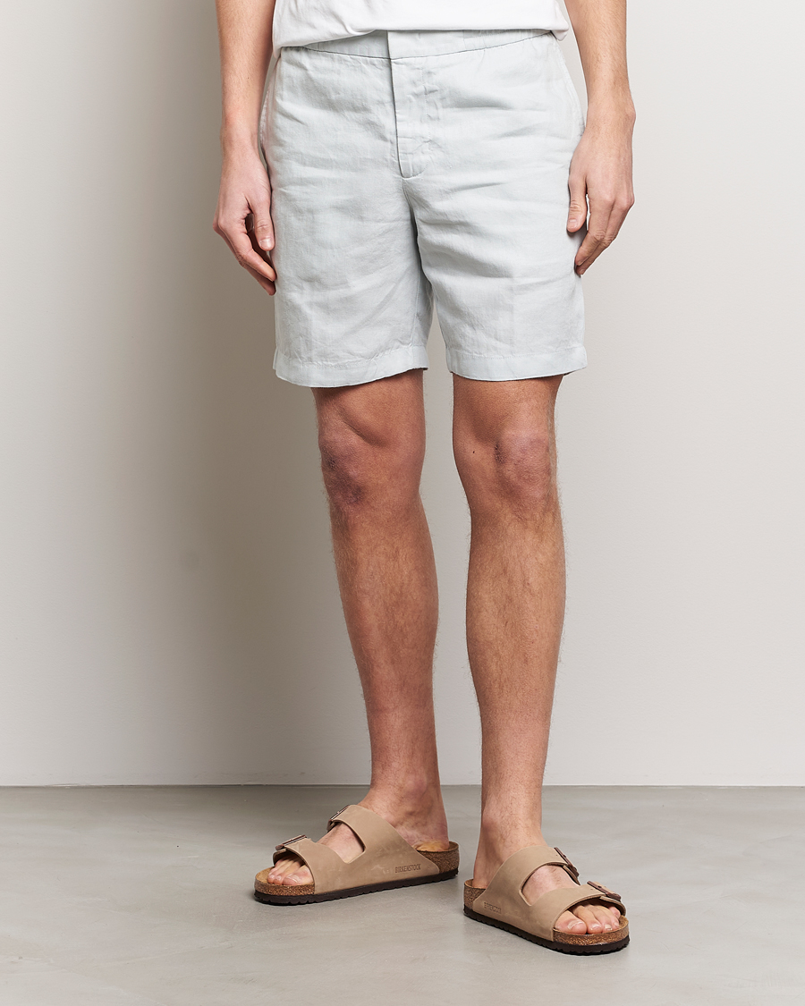 Herr | Orlebar Brown | Orlebar Brown | Cornell Linen Shorts White Jade