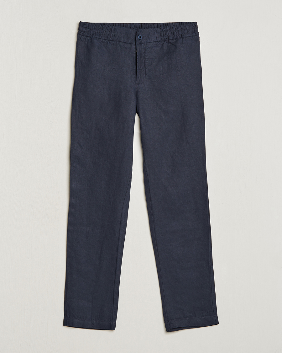 Herr | Byxor | Orlebar Brown | Cornell Linen Trousers Night Iris
