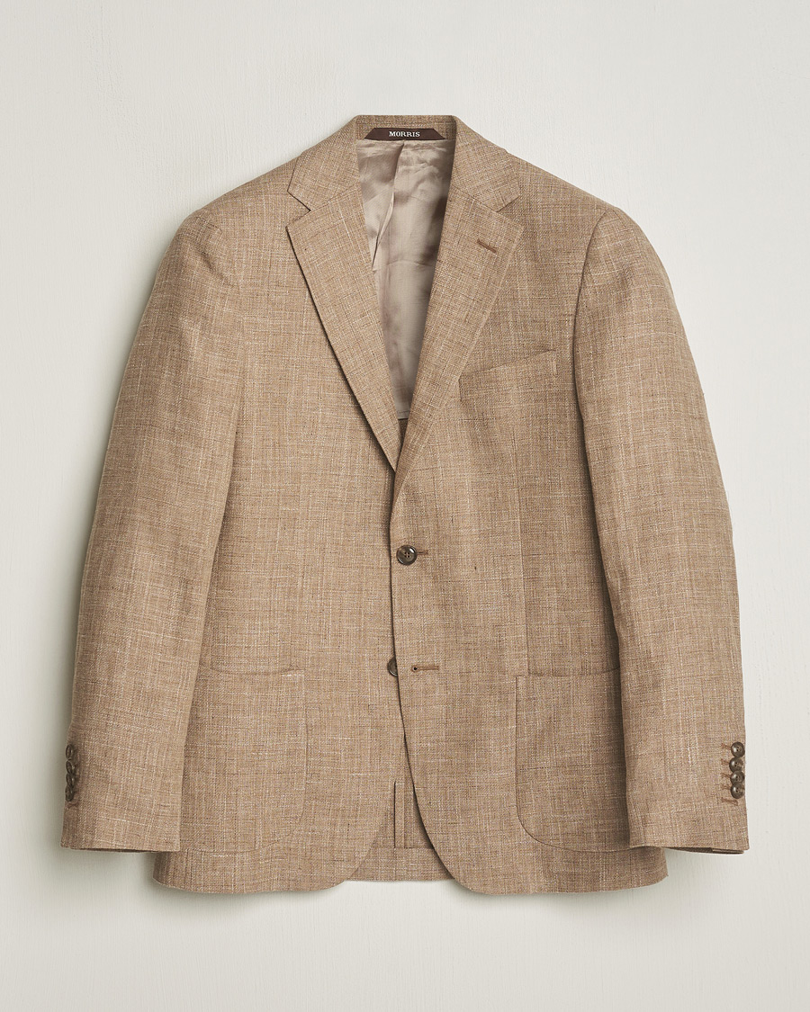 Herr | Kavajer | Morris Heritage | Mike Cotton/Linen Structure Blazer Light Brown