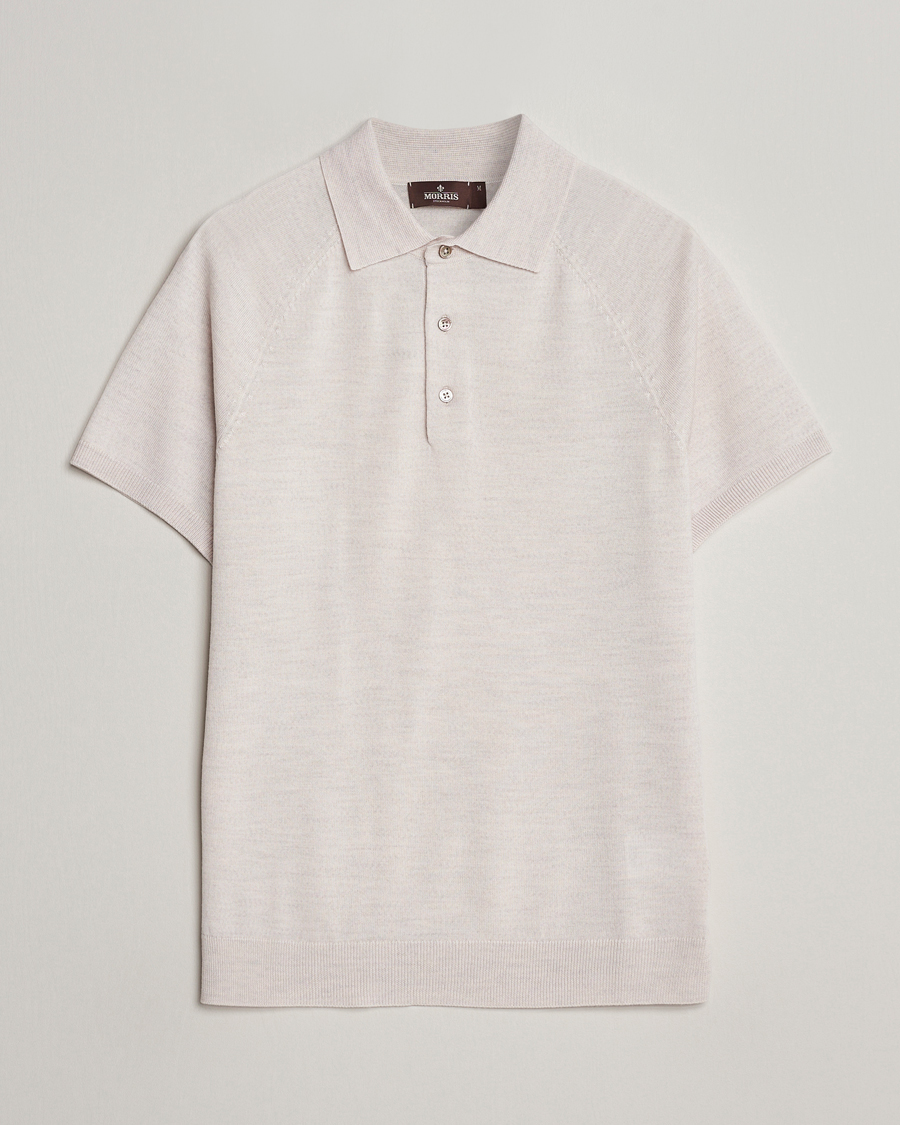 Herr | Pikéer | Morris Heritage | Fleming Short Sleeve Merino Polo Off White