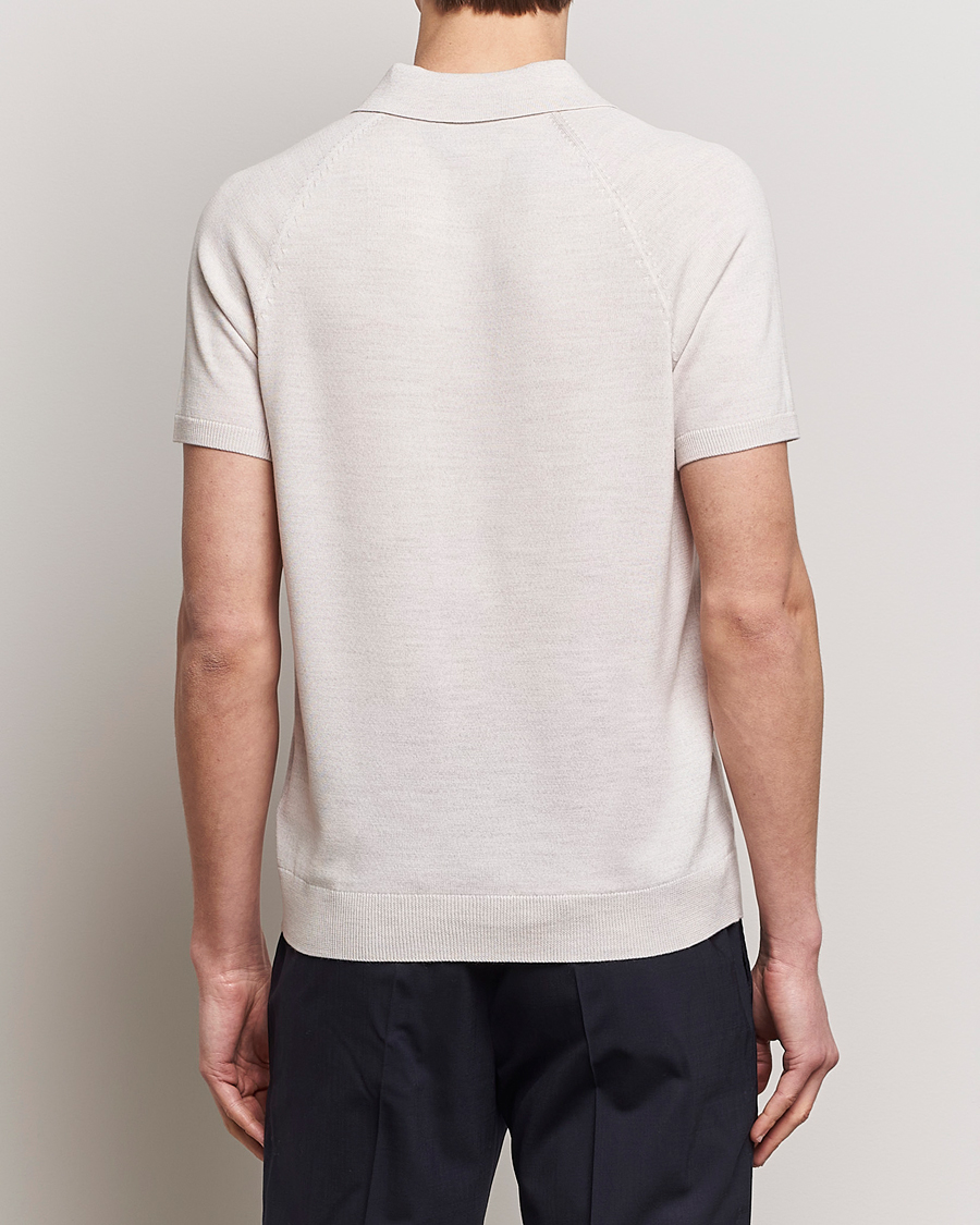 Herr | Pikéer | Morris Heritage | Fleming Short Sleeve Merino Polo Off White