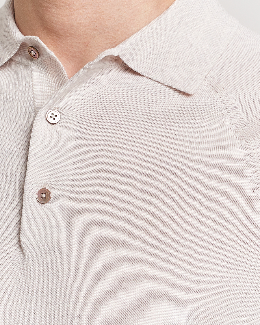 Herr | Pikéer | Morris Heritage | Fleming Short Sleeve Merino Polo Off White