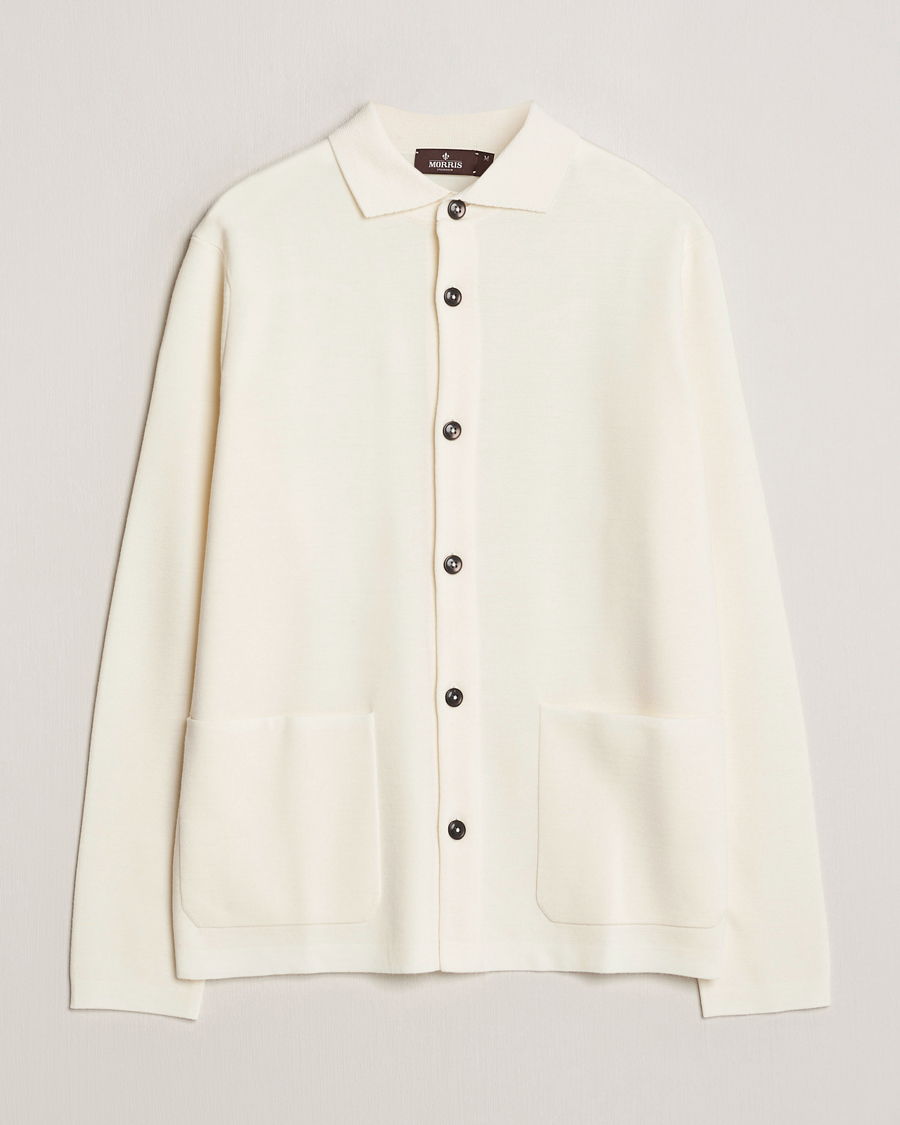 Herr | Tröjor | Morris Heritage | Craig Merino Dress Cardigan White