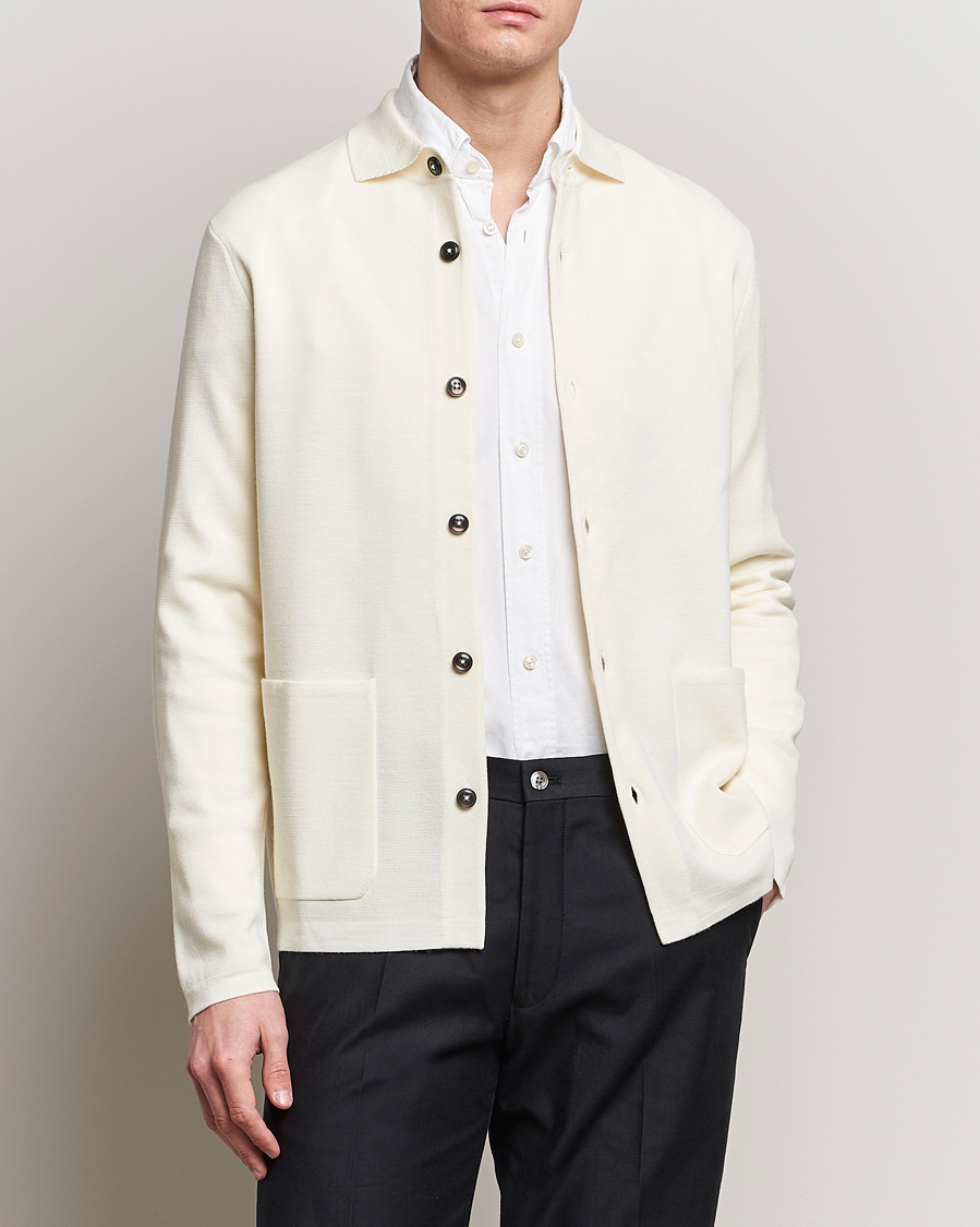 Herr | Kläder | Morris Heritage | Craig Merino Dress Cardigan White