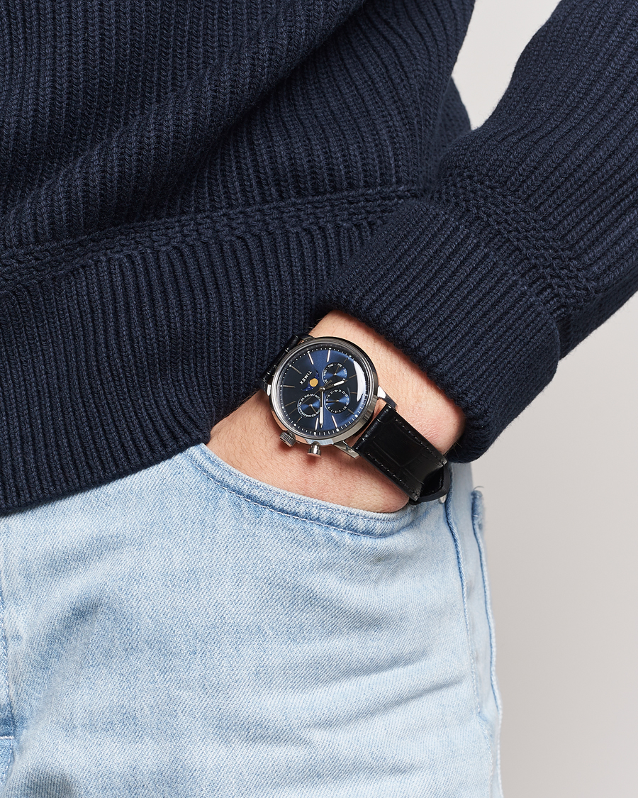 Men | Watches | Timex | Marlin Moon Phase Quartz 40mm Blue Dial