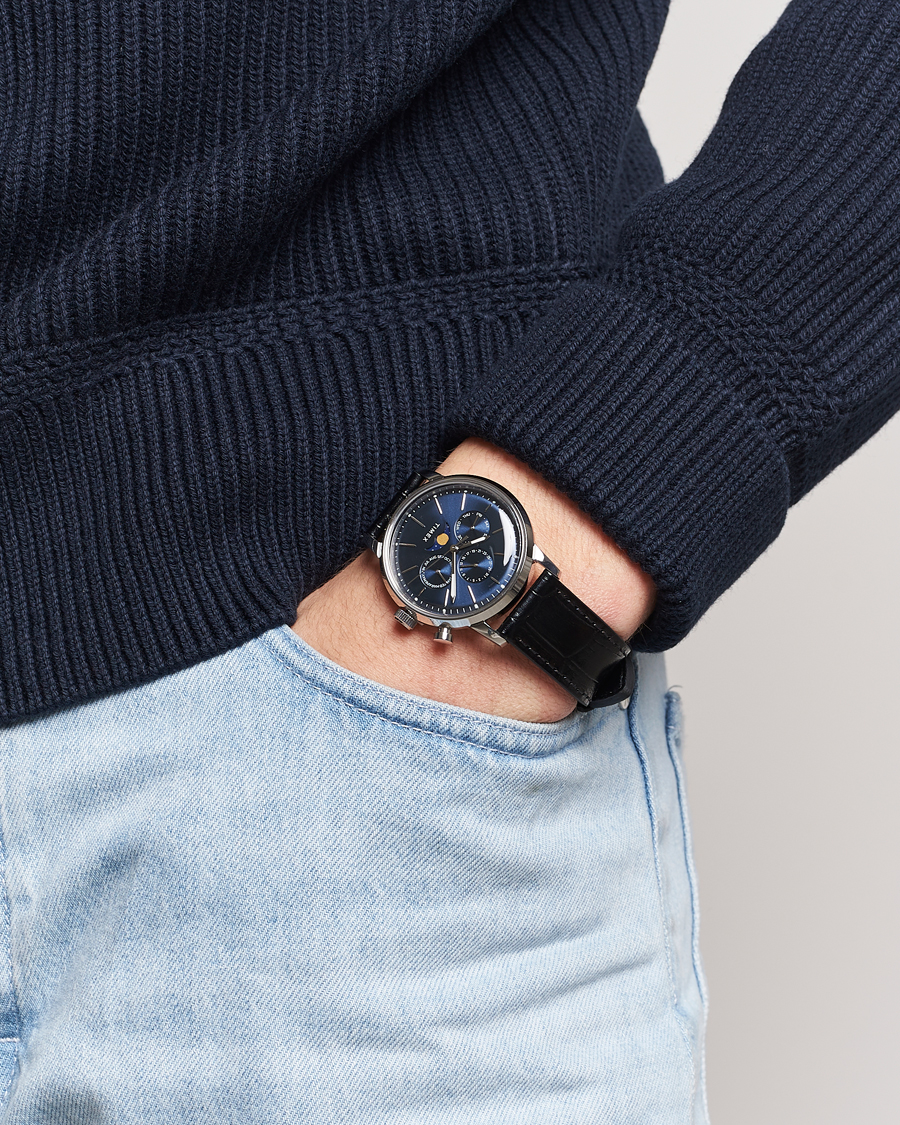 Herr | Timex Marlin Moon Phase Quartz 40mm Blue Dial | Timex | Marlin Moon Phase Quartz 40mm Blue Dial