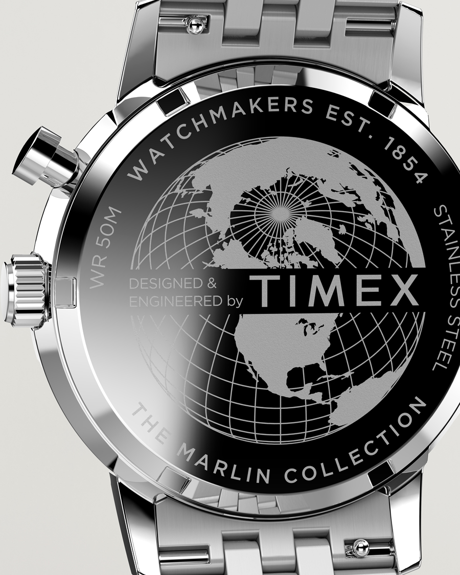 Herr | Timex Marlin Moon Phase Quartz Steel 40mm Blue Dial | Timex | Marlin Moon Phase Quartz Steel 40mm Blue Dial