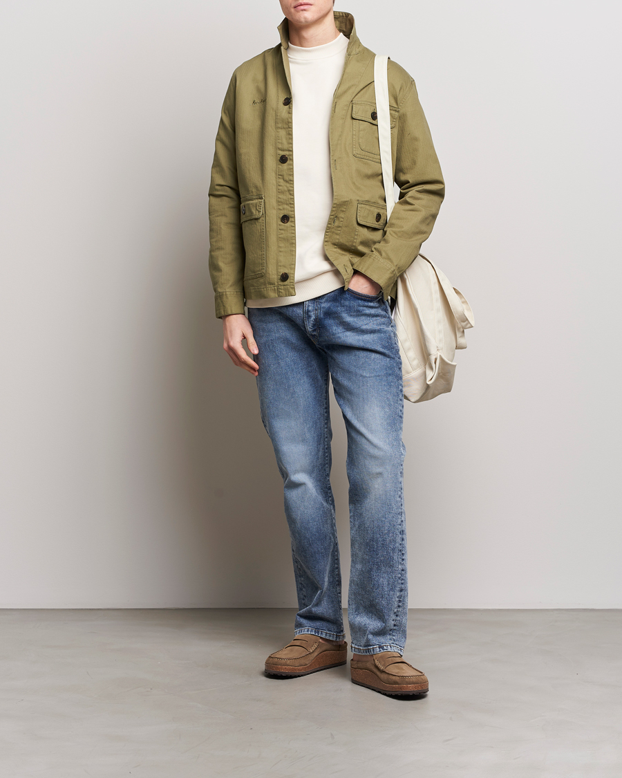 Herr | Skjortor | LES DEUX | Lester Fatigue Shirt Surplus Green