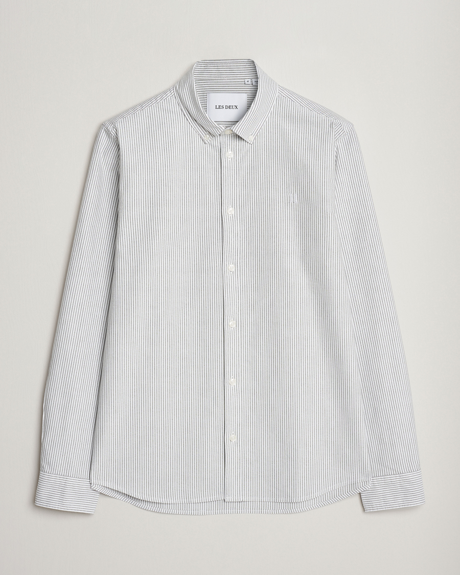 Herr | Skjortor | LES DEUX | Kristian Oxford Shirt Green/White