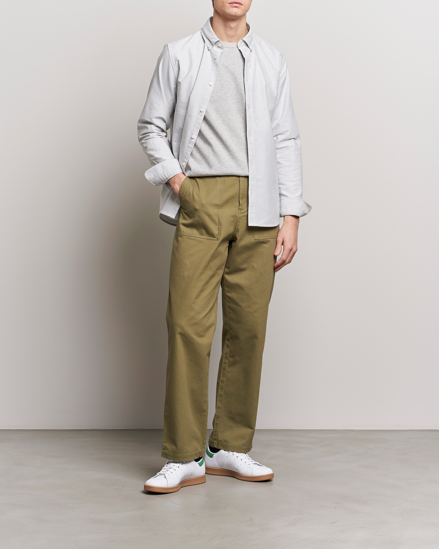Herr | Skjortor | LES DEUX | Kristian Oxford Shirt Green/White
