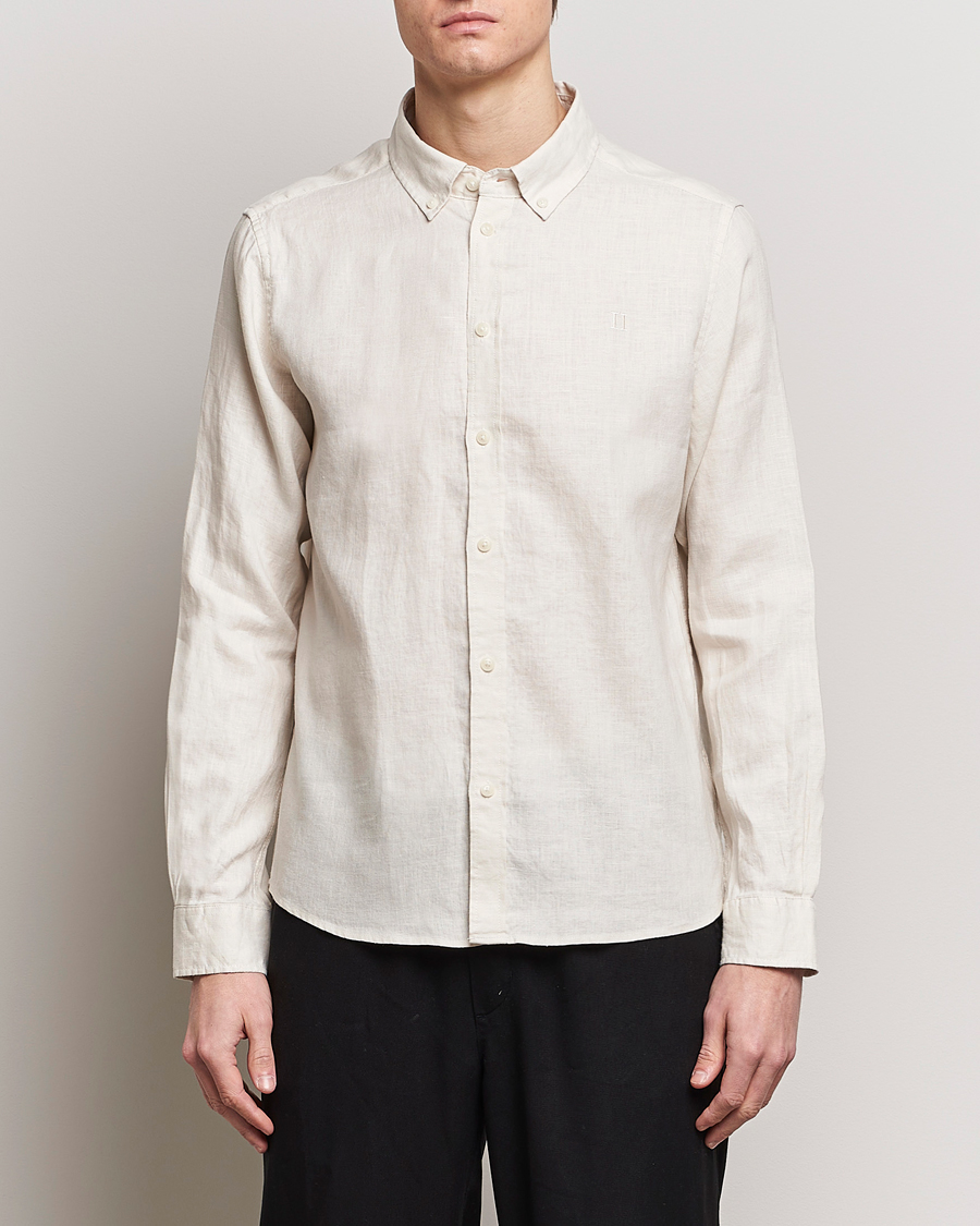 Herr | Linneskjortor | LES DEUX | Kristian Linen Button Down Shirt Ivory