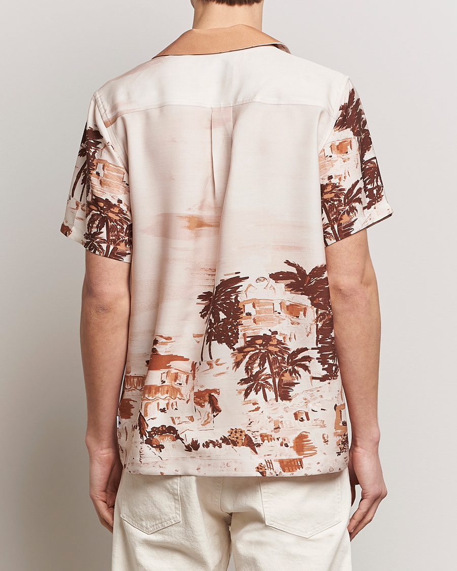 Herr | Skjortor | LES DEUX | Coastal Printed Short Sleeve Shirt Terracotta