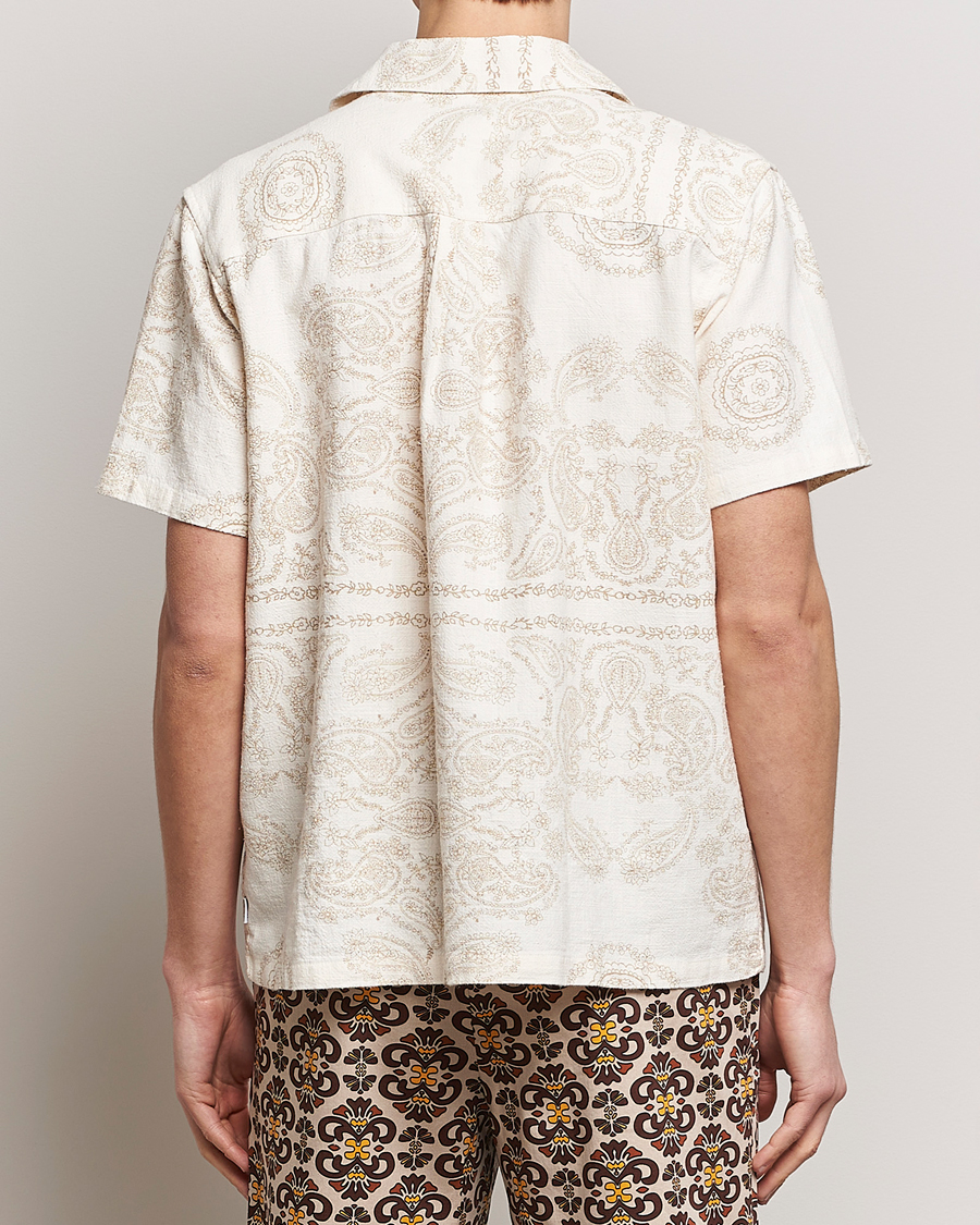 Herr | Skjortor | LES DEUX | Lesley Paisley Short Sleeve Shirt Light Ivory