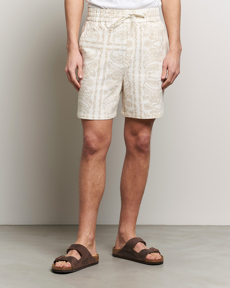 Herr | Shorts | LES DEUX | Lesley Paisley Shorts Light Ivory