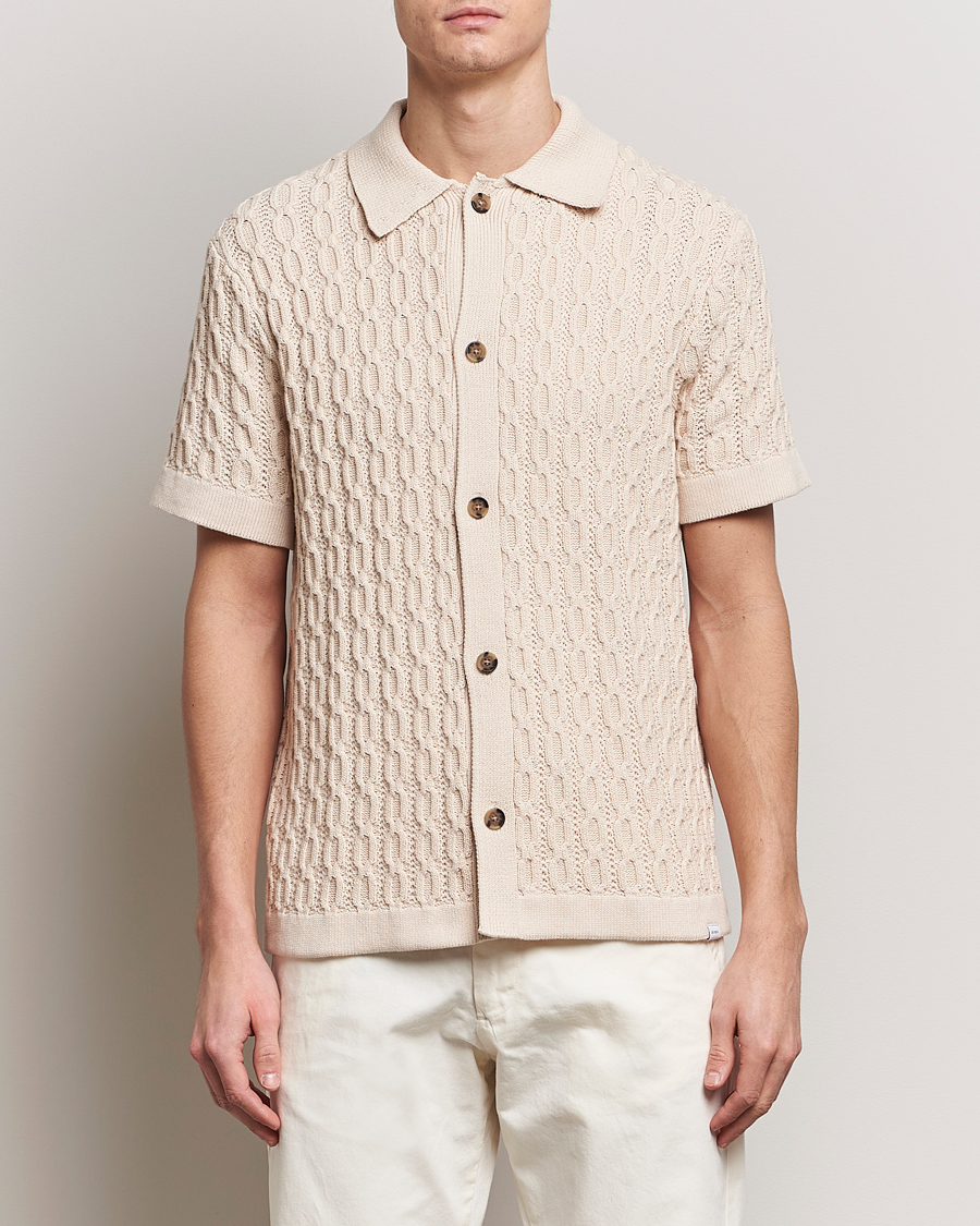 Herr | Casual | LES DEUX | Garret Knitted Short Sleeve Shirt Ivory