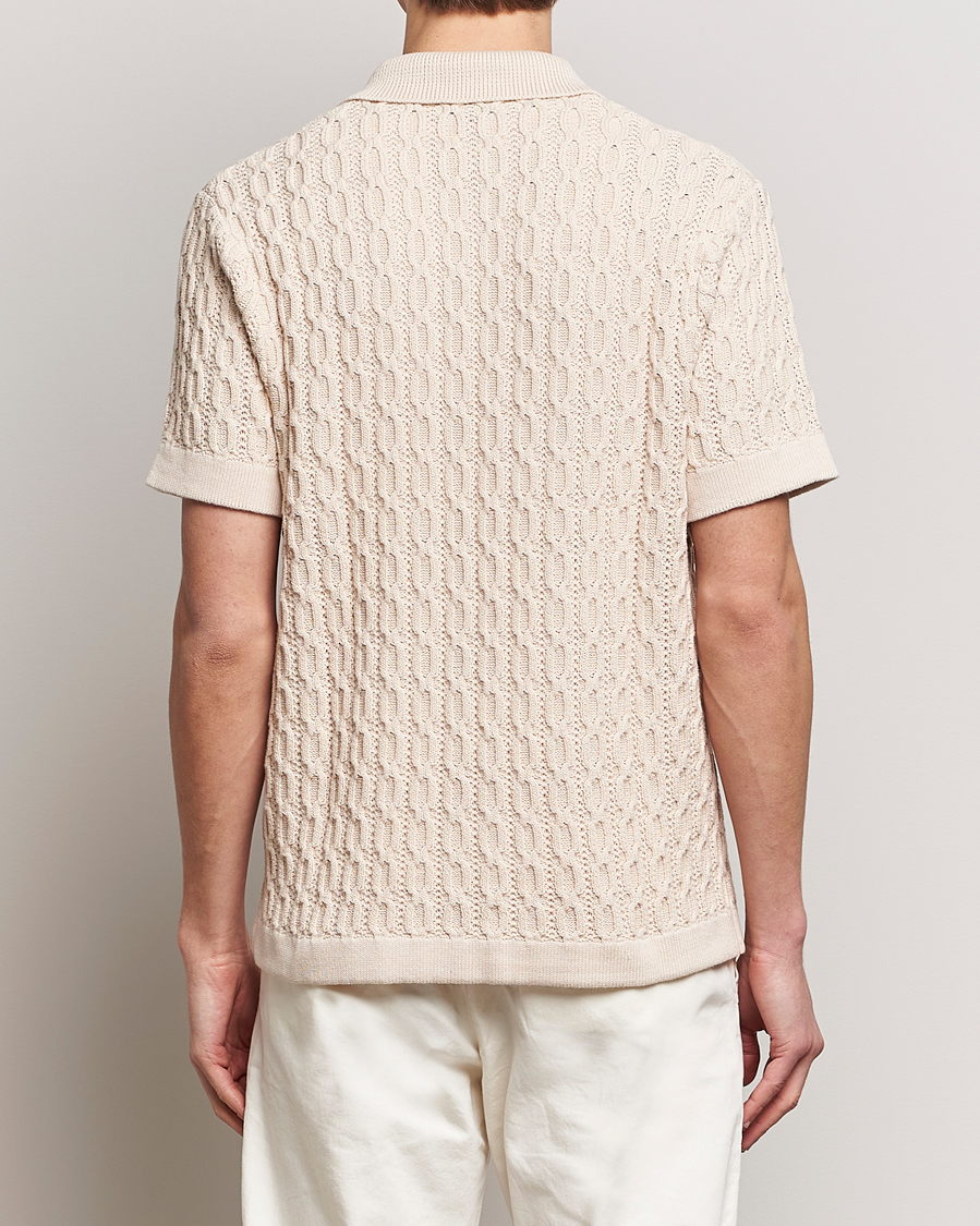 Herr | Skjortor | LES DEUX | Garret Knitted Short Sleeve Shirt Ivory
