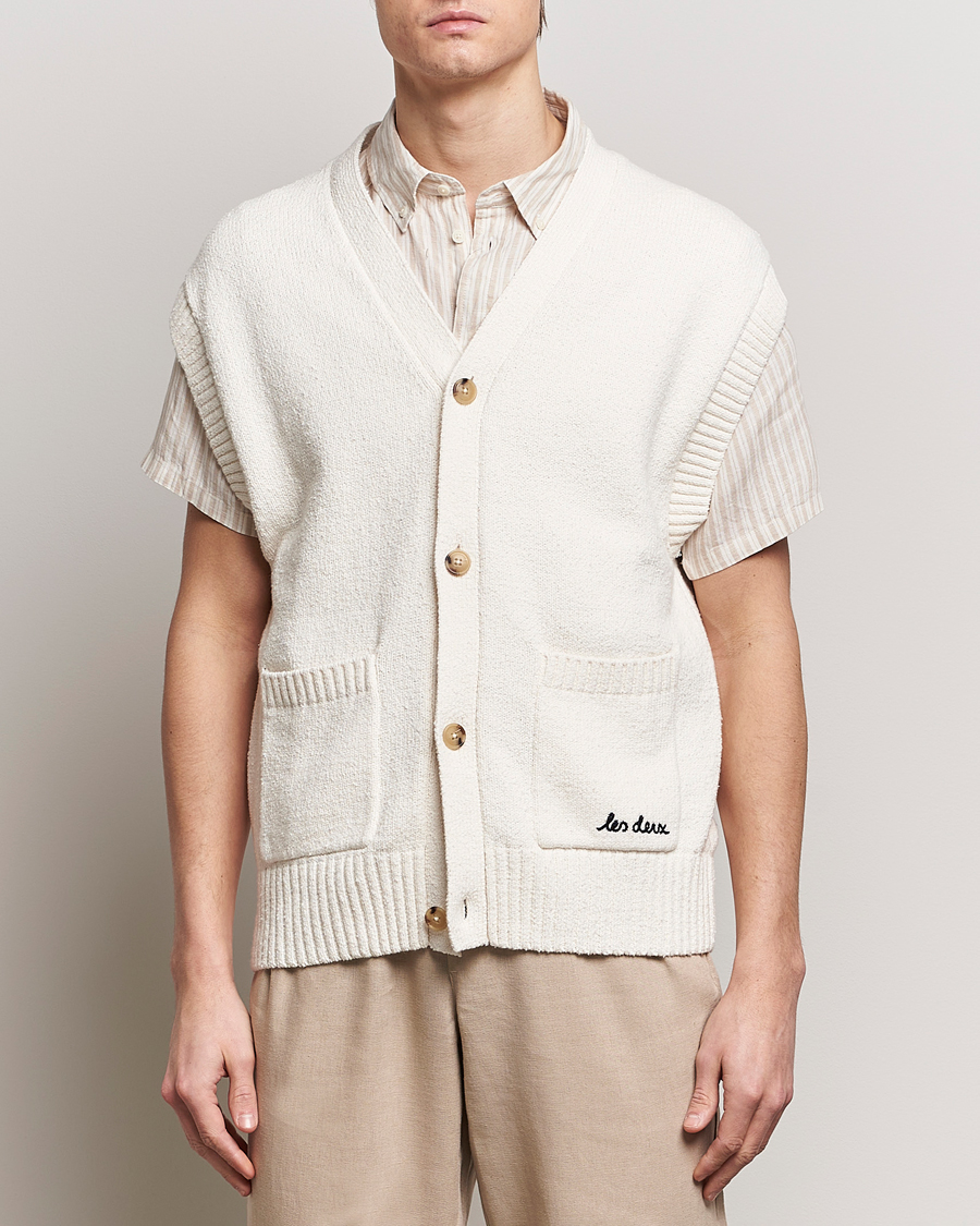 Herr | Tröjor | LES DEUX | Brad Cardigan Vest Ivory