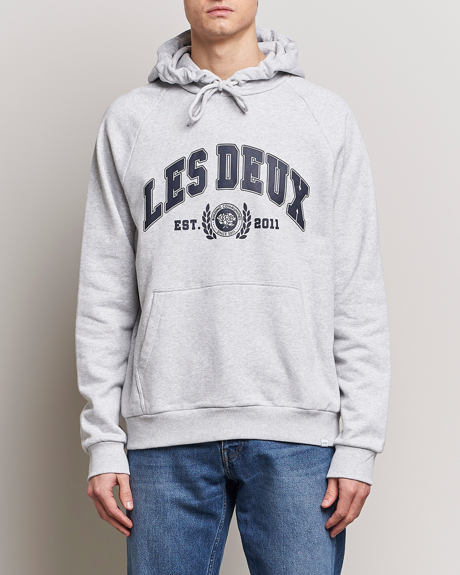 Herre | LES DEUX | LES DEUX | University Hoodie Snow Melange