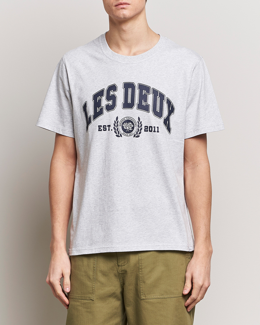 Herr | LES DEUX | LES DEUX | University T-Shirt Snow Melange