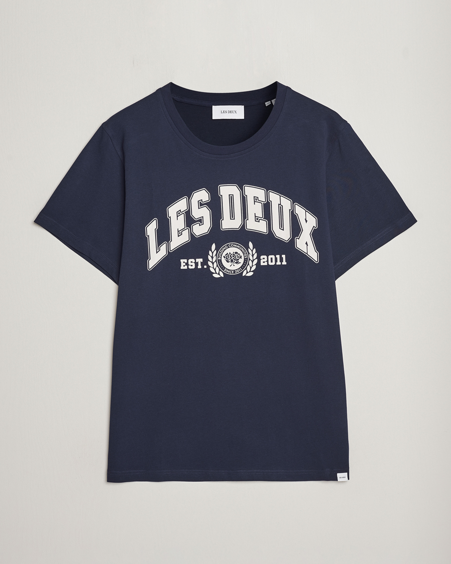 Herr | T-Shirts | LES DEUX | University T-Shirt Dark Navy