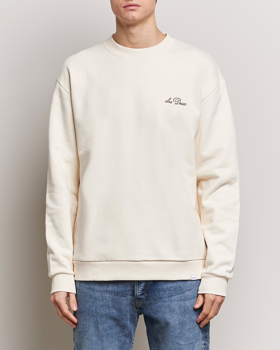 Herr | Sweatshirts | LES DEUX | Crew Sweatshirt Light Ivory