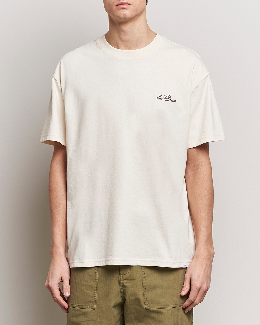 Herr | T-Shirts | LES DEUX | Crew T-Shirt Light Ivory