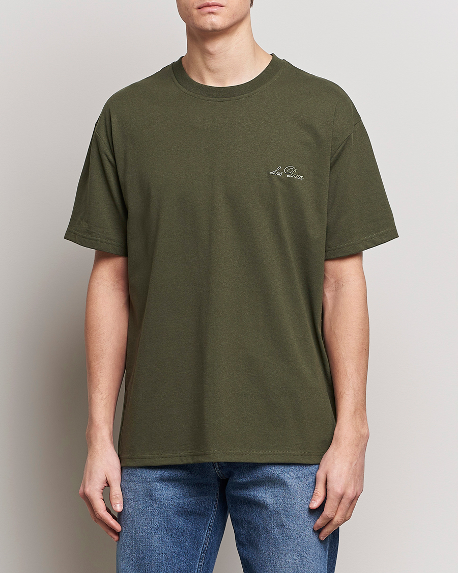 Herr | LES DEUX | LES DEUX | Crew T-Shirt Forrest Green