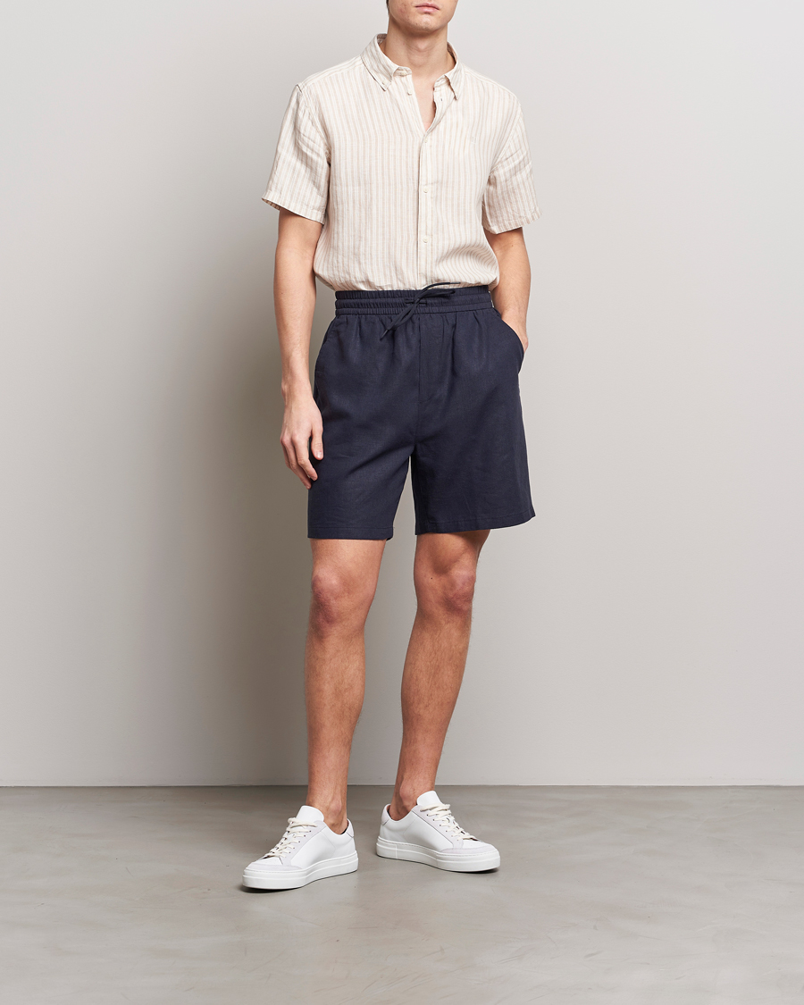 Herr | Shorts | LES DEUX | Otto Linen Shorts Dark Navy