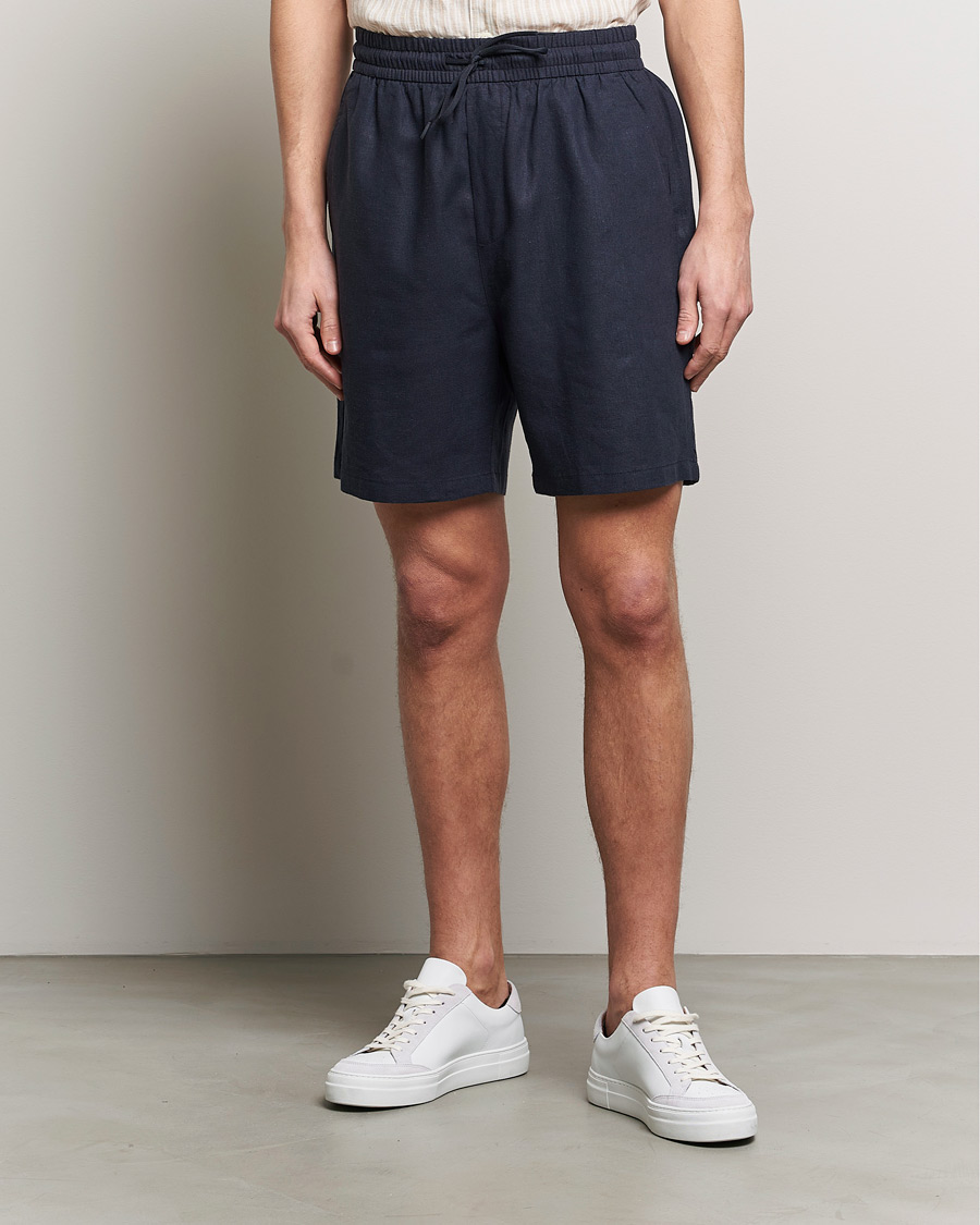 Herre | Hørshorts | LES DEUX | Otto Linen Shorts Dark Navy