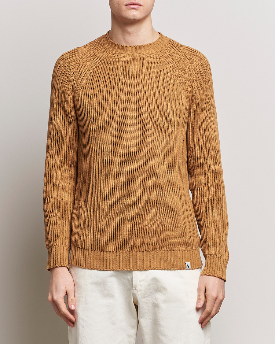 Herr | Best of British | Peregrine | Harry Organic Cotton Sweater Amber