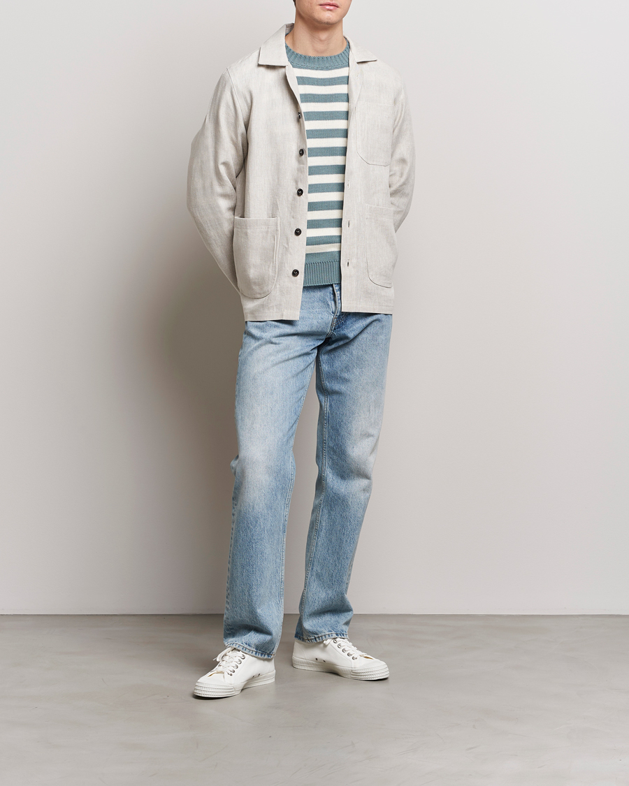 Herr | Skjortor | Peregrine | Grange Linen Shacket Natural