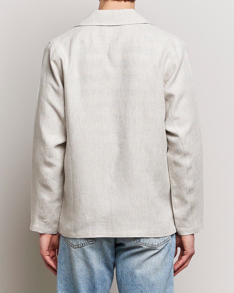 Herr | Skjortor | Peregrine | Grange Linen Shacket Natural
