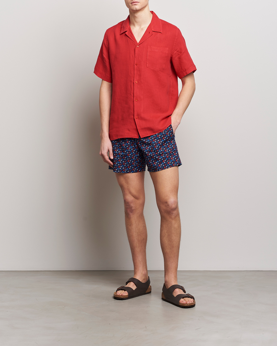 Herr | Badbyxor | Vilebrequin | Moorea Printed Swimshorts Bleu Marine