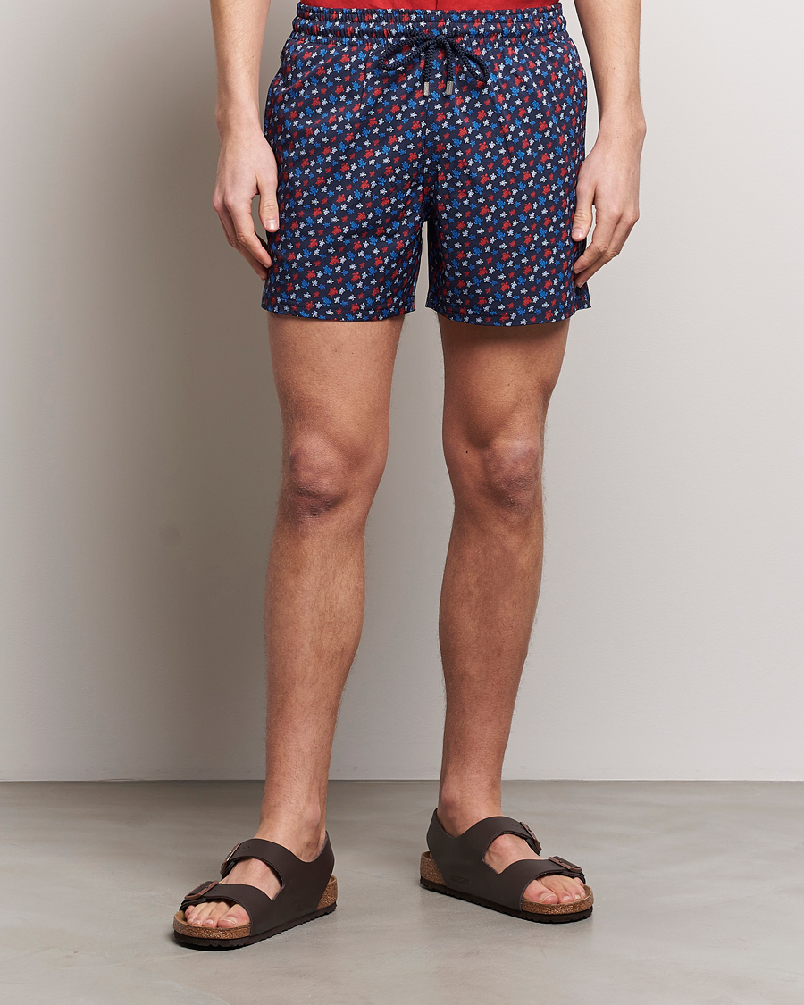 Herre |  | Vilebrequin | Moorea Printed Swimshorts Bleu Marine